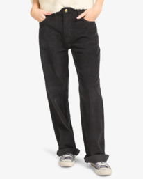 0 Midtown Cord - Fixed Waist Corduroy Trousers for Women Black EBJDP03001 Billabong