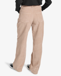 2 Midtown Cord - Pantaloni in velluto a coste a vita fissa da Donna Beige EBJDP03001 Billabong