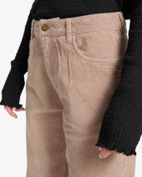 4 Midtown Cord - Pantaloni in velluto a coste a vita fissa da Donna Beige EBJDP03001 Billabong