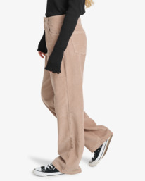 3 Midtown Cord - Pantaloni in velluto a coste a vita fissa da Donna Beige EBJDP03001 Billabong