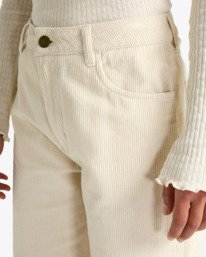 3 Midtown Cord - Pantaloni in velluto a coste a vita fissa da Donna White EBJDP03001 Billabong