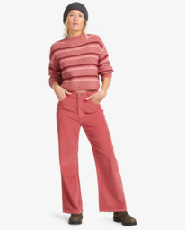 1 Be Free Cord - Fixed Waist Trousers for Women Pink EBJDP03002 Billabong