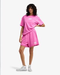 1 So Typical - Short de cintura el&aacute;stica para mujer Rosa EBJFB03004 Billabong