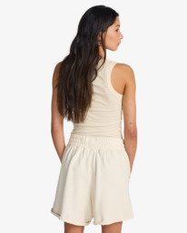 2 So Typical - Short de cintura el&aacute;stica para mujer Blanco EBJFB03004 Billabong