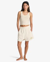 1 So Typical - Short de cintura el&aacute;stica para mujer Blanco EBJFB03004 Billabong