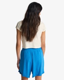 1 So Typical - Short de cintura el&aacute;stica para mujer Azul EBJFB03004 Billabong