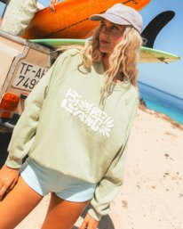 0 The Waves - Sweatshirt für Frauen Grün EBJFT00148 Billabong