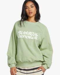 5 The Waves - Pullover Sweatshirt for Women Green EBJFT00148 Billabong