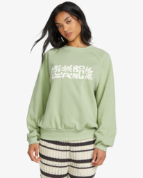 0 The Waves - Sudadera para Mujer Verde EBJFT00148 Billabong