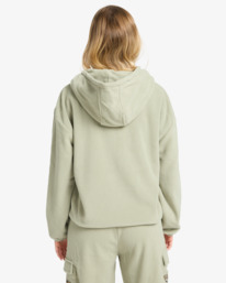 2 Winter Camp - Felpa con semi zip e cappuccio da Donna Green EBJFT00154 Billabong