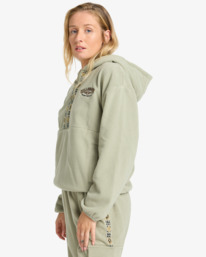 3 Winter Camp - Felpa con semi zip e cappuccio da Donna Green EBJFT00154 Billabong