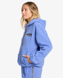 3 Winter Camp - Felpa con semi zip e cappuccio da Donna Purple EBJFT00154 Billabong