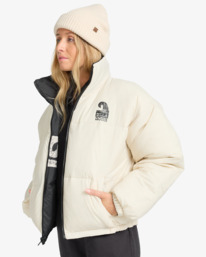 7 Cozy Puffer - Wende-Daunenjacke für Frauen Schwarz EBJJK00140 Billabong