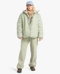 1 Happy Camper - Steppjacke mit Kapuze für Frauen Grün EBJJK00165 Billabong