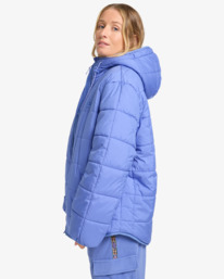 3 Happy Camper - Puffer Jacket With Hood for Women Purple EBJJK00165 Billabong
