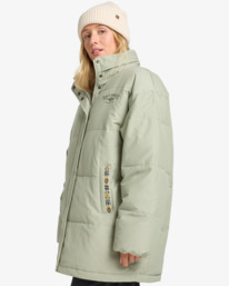 3 Magic Puffer - Veste en duvet pour Femme Vert EBJJK00166 Billabong