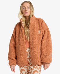 1 Cosmic Puffer - Wende-Daunenjacke für Frauen Braun EBJJK00169 Billabong