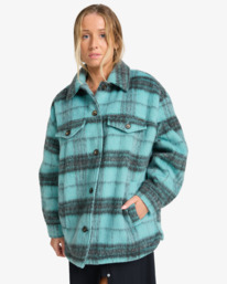 2 Lucky Star - Oversize-Truckerjacke für Frauen Blau EBJJK00171 Billabong