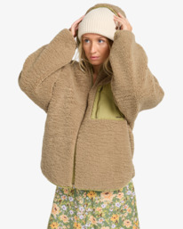 6 Oceanside - Hooded Reversible Jacket for Women Green EBJJK00173 Billabong