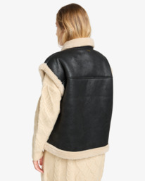 2 Night Light - Jacke aus Kunstfell für Frauen Schwarz EBJJK00177 Billabong