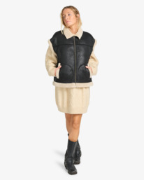 1 Night Light - Jacke aus Kunstfell für Frauen Schwarz EBJJK00177 Billabong