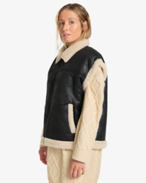3 Night Light - Jacke aus Kunstfell für Frauen Schwarz EBJJK00177 Billabong