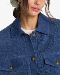 4 Coastal Waves - Corduroy Jacket for Women Blue EBJJK00180 Billabong