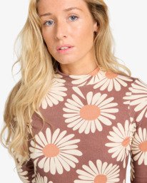 3 Everleigh Mock - Knit Mini Dress for Women Brown EBJKD00117 Billabong