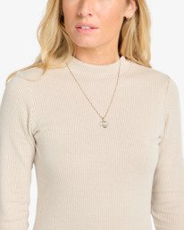 4 Everleigh Mock - Knit Mini Dress for Women Beige EBJKD00117 Billabong