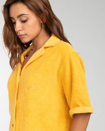 6 White Sands - Camisa cómoda de manga corta para Mujer Amarillo EBJKT00102 Billabong