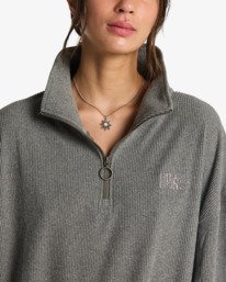 4 Coffee Time - Top de punto acanalado para mujer Gris EBJKT00115 Billabong