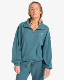 0 Coffee Time - Ribgebreide Top voor Dames Blue EBJKT00115 Billabong
