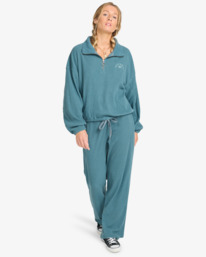 1 Coffee Time - Ribgebreide Top voor Dames Blue EBJKT00115 Billabong