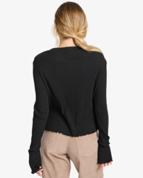 2 Not The Same - Rib Knit Top for Women Black EBJKT00117 Billabong