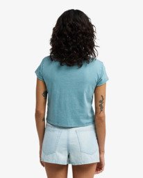 2 Daily Salt Washed - T-Shirt ajust&eacute; pour Femme Bleu EBJKT00122 Billabong