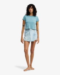 1 Daily Salt Washed - T-Shirt ajust&eacute; pour Femme Bleu EBJKT00122 Billabong