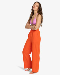 3 That Smile - Pantaloni con gamba ampia da Donna Orange EBJNP00114 Billabong