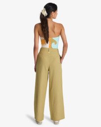 2 Heaven - Pantalon tailleur &agrave; pinces pour Femme Vert EBJNP00136 Billabong