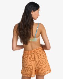 2 Summers End - Short de cintura el&aacute;stica para mujer Naranja EBJNS00121 Billabong