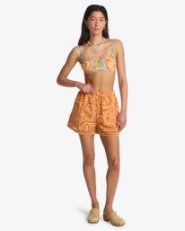 1 Summers End - Short de cintura el&aacute;stica para mujer Naranja EBJNS00121 Billabong
