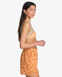 3 Summers End - Short de cintura el&aacute;stica para mujer Naranja EBJNS00121 Billabong