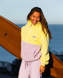 0 Time Off - Sudadera Sin Abertura con Cremallera hasta Media Altura para Mujer Amarillo EBJPF00111 Billabong