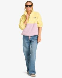 1 Time Off - Half Zip Pullover Sweatshirt for Women Yellow EBJPF00111 Billabong