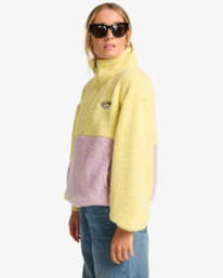 3 Time Off - Half Zip Pullover Sweatshirt for Women Yellow EBJPF00111 Billabong