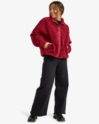 1 Travel The World - Sherpa-Fleece für Frauen Rot EBJPF00114 Billabong