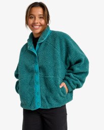 0 Travel The World - Sherpa-Fleece für Frauen Grün EBJPF00114 Billabong