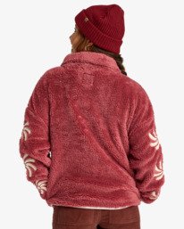 3 Sun Fun - Pulôver com meio fecho para mulher Pink EBJPF00116 Billabong