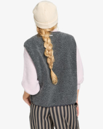 2 Be Happy - Chaleco de sherpa para mujer Negro EBJPF00118 Billabong