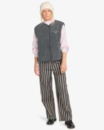 1 Be Happy - Chaleco de sherpa para mujer Negro EBJPF00118 Billabong
