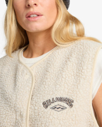 4 Be Happy - Mouwloze Sherpa Top voor Dames White EBJPF00118 Billabong